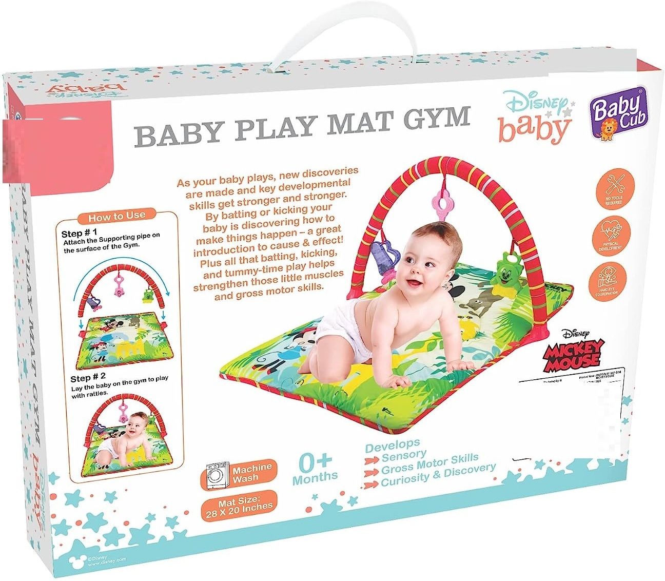 zokato Disney Baby Play Gym Mickey Mouse with Waterproof Soft Cozy matt-picture-1