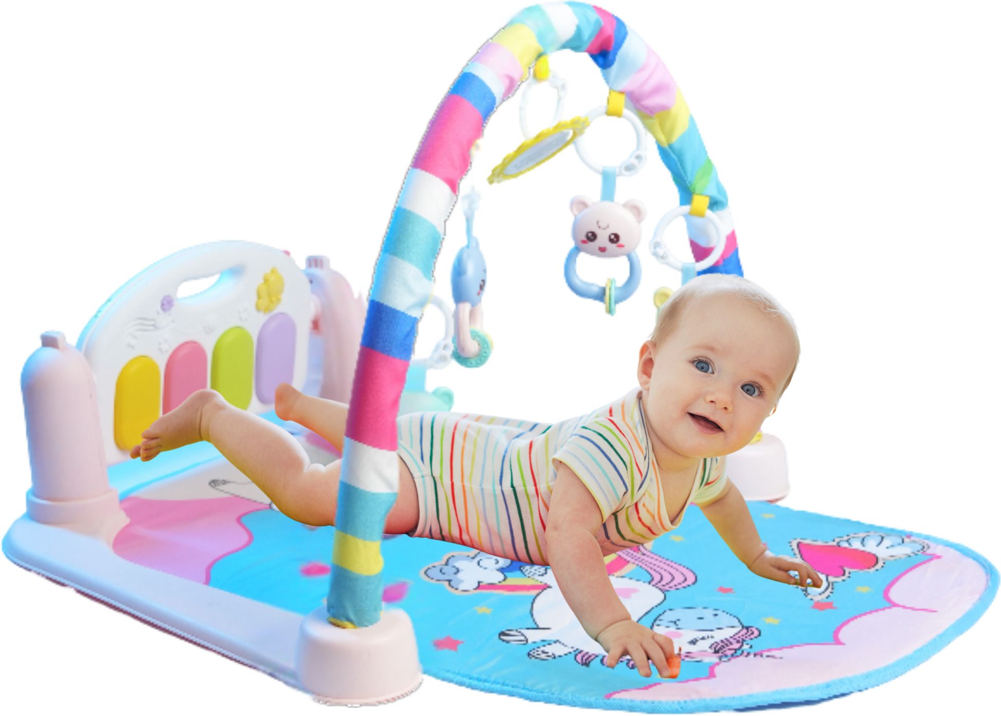 5 in 1 Indian Musical Keyboard Mat Baby Piano Gym Mat Gym & Fitness Rack-image-23