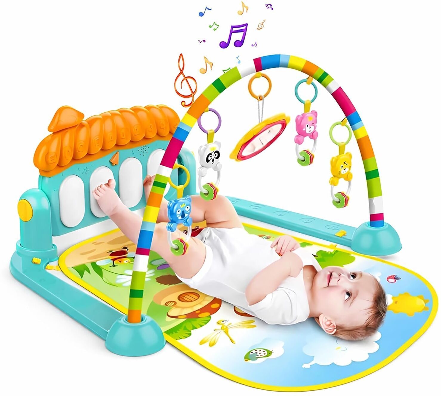 Baby Play Gym Kick and Play Piano Mat Newborn Toy for Boy and Girl-image-43
