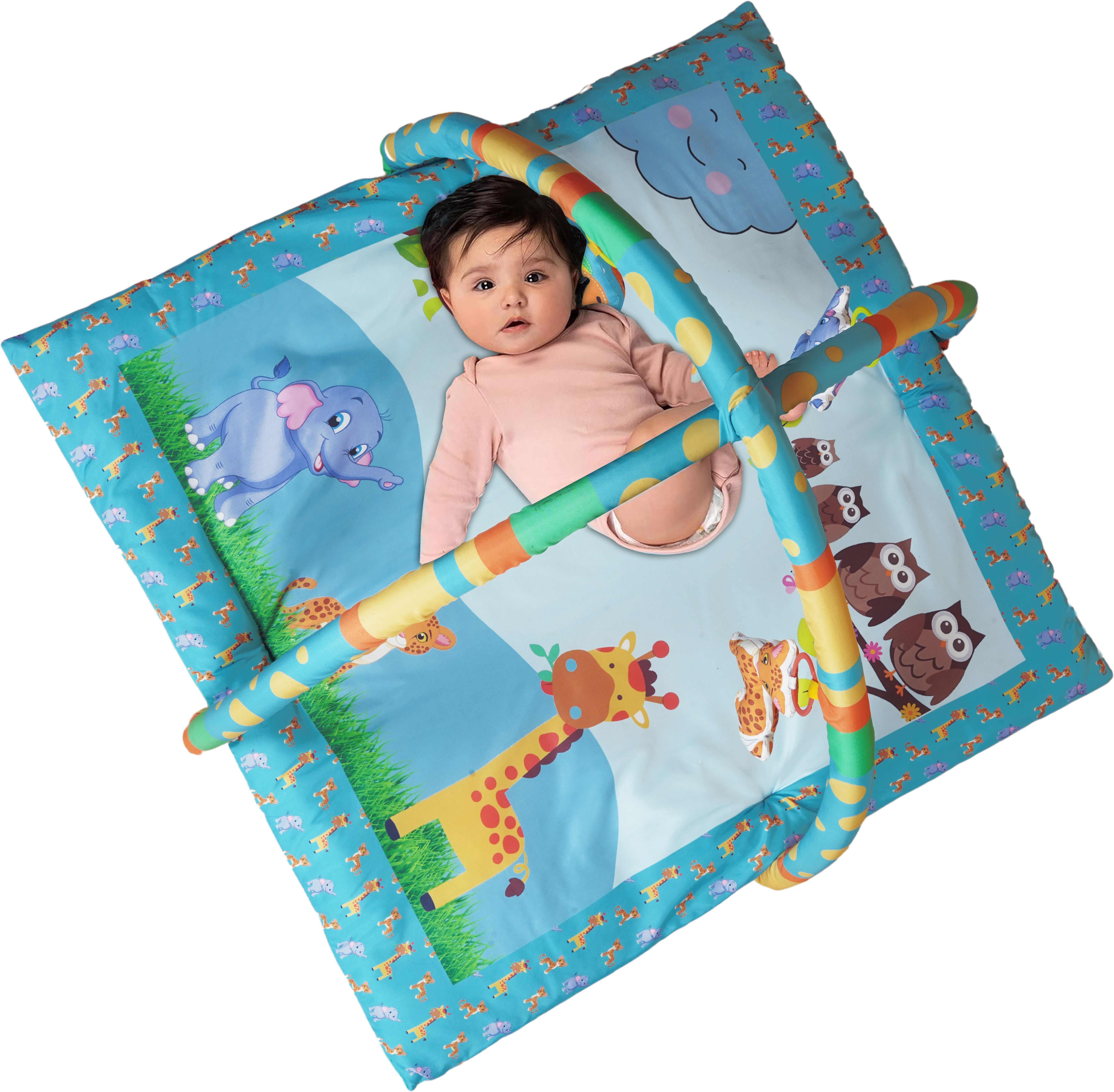 Baby Play mat Activity Play Gym for Baby with Soft Hanging Kids Bedding Toys