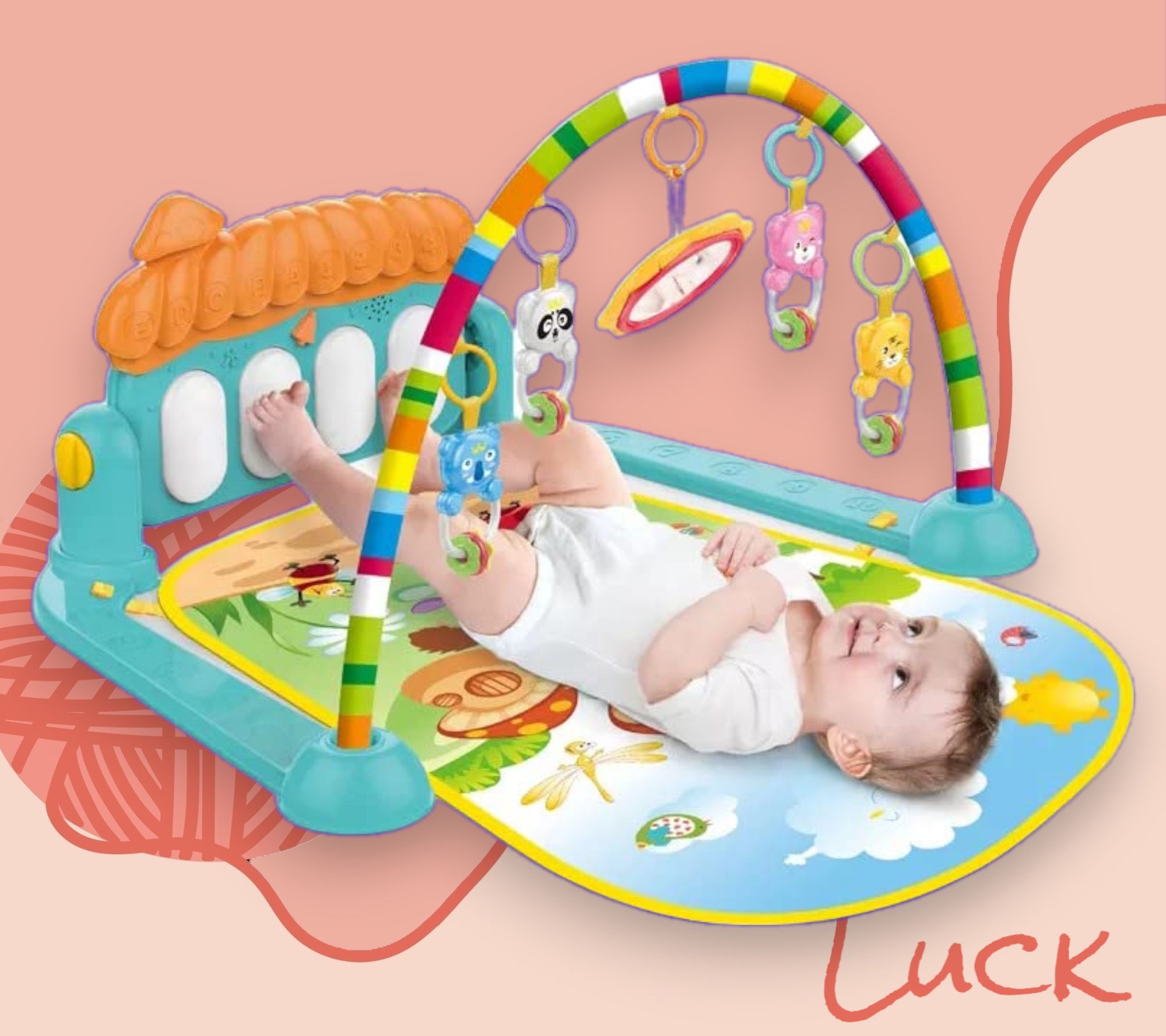 5 in 1 Baby Play Gym & Mat for Babies Infant New Born Baby Gifts Fitness Rack