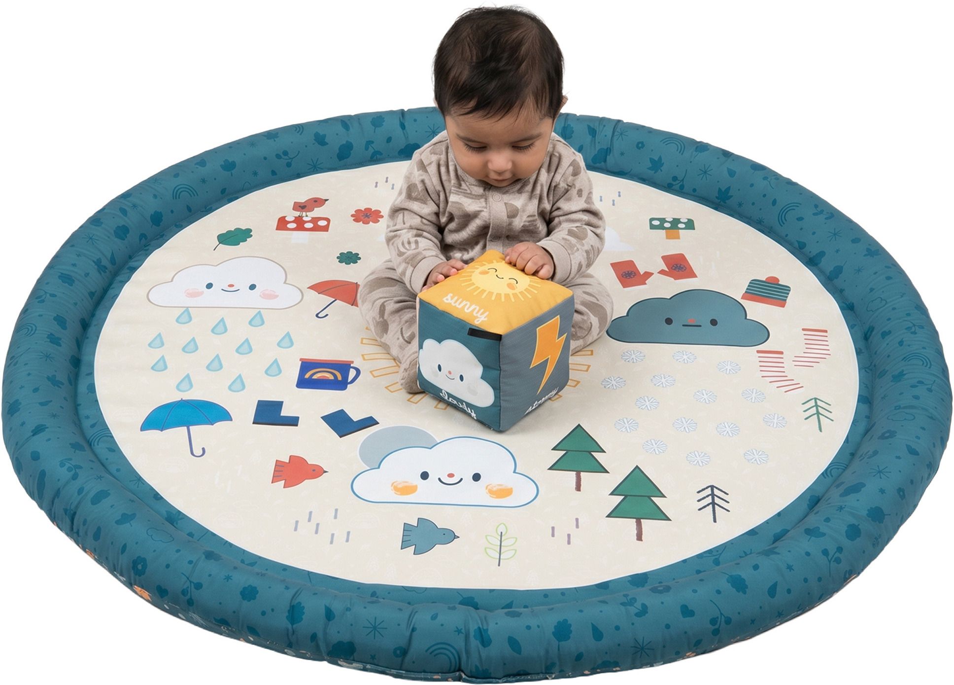 Activity Play Mat with 1 Dice Cube Toys, | Foldable & Travel-Friendly-image-29