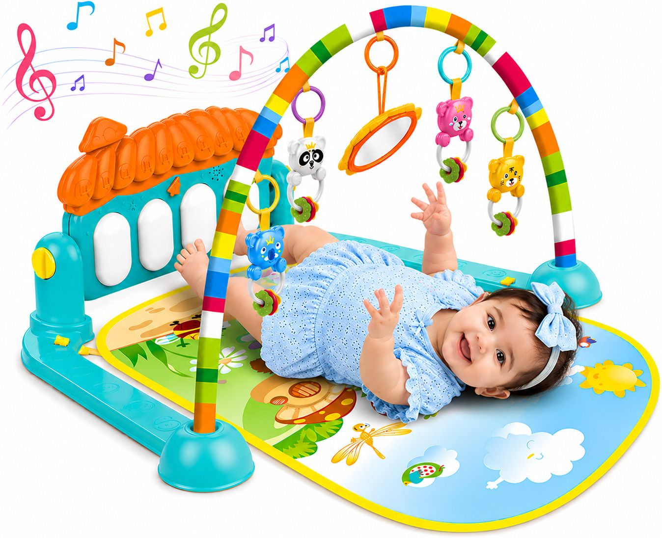 learn with fun Baby Activity Play Gym Mat Piano Fitness Rack for Kids 0-18M-picture-37