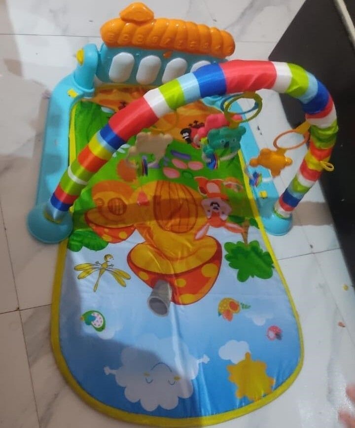 dorytoys Soft Kick Piano Mat with Hanging Animal Toys – Baby Gym for 0-12 Months-24-picture-0