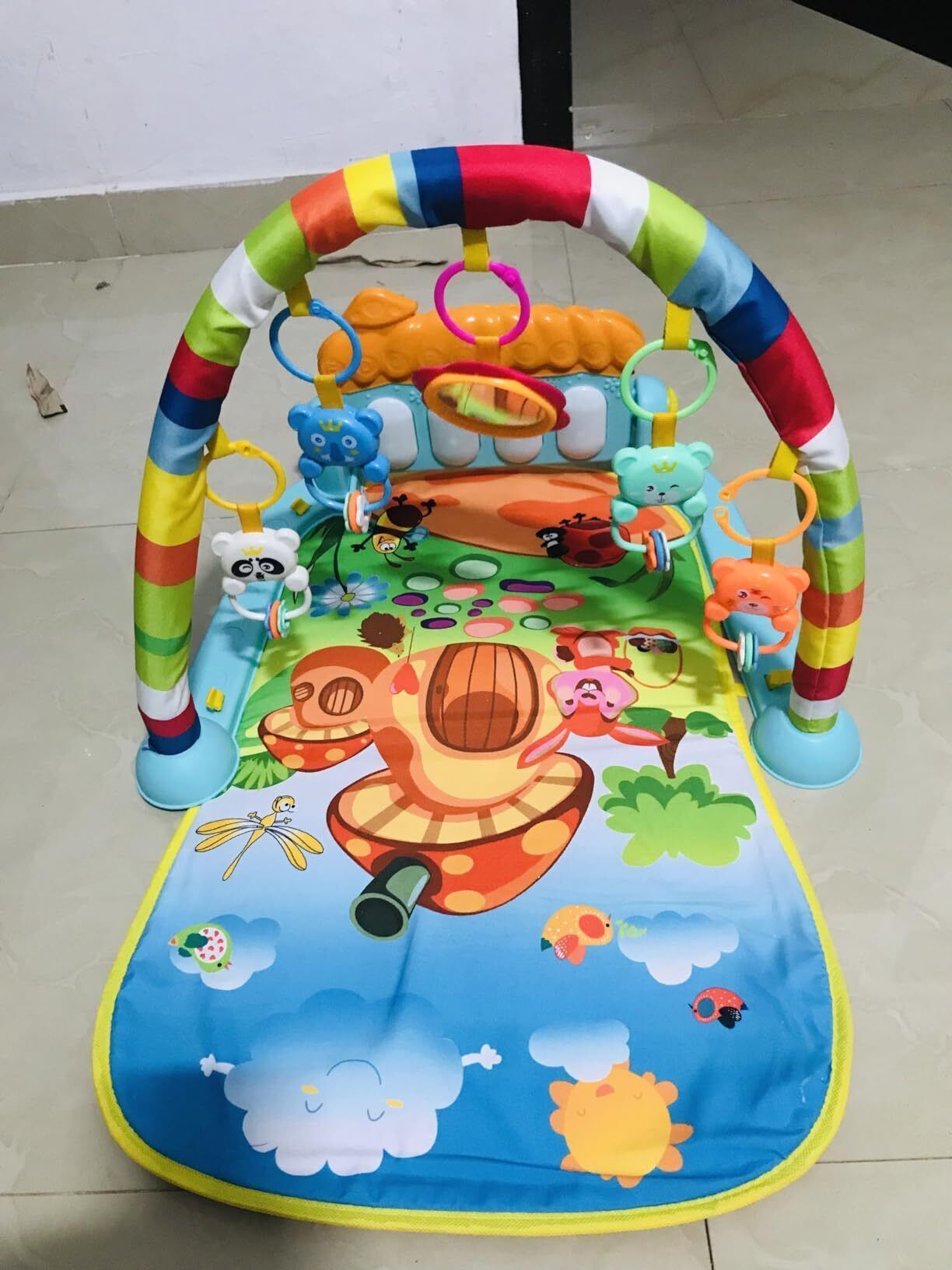 dorytoys Multi-Color Baby Piano Mat with Interactive Hanging Toys & Music-14-picture-47