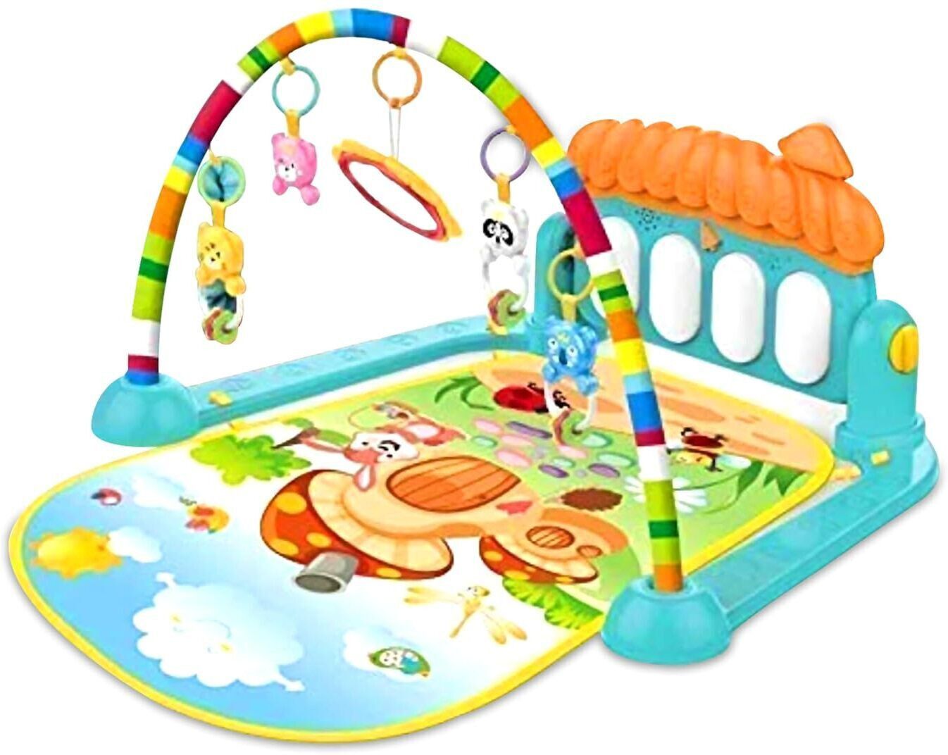 Baby Play Gym Mat And Piano for Kids 0-2 Years Lights & Music Activity Toys