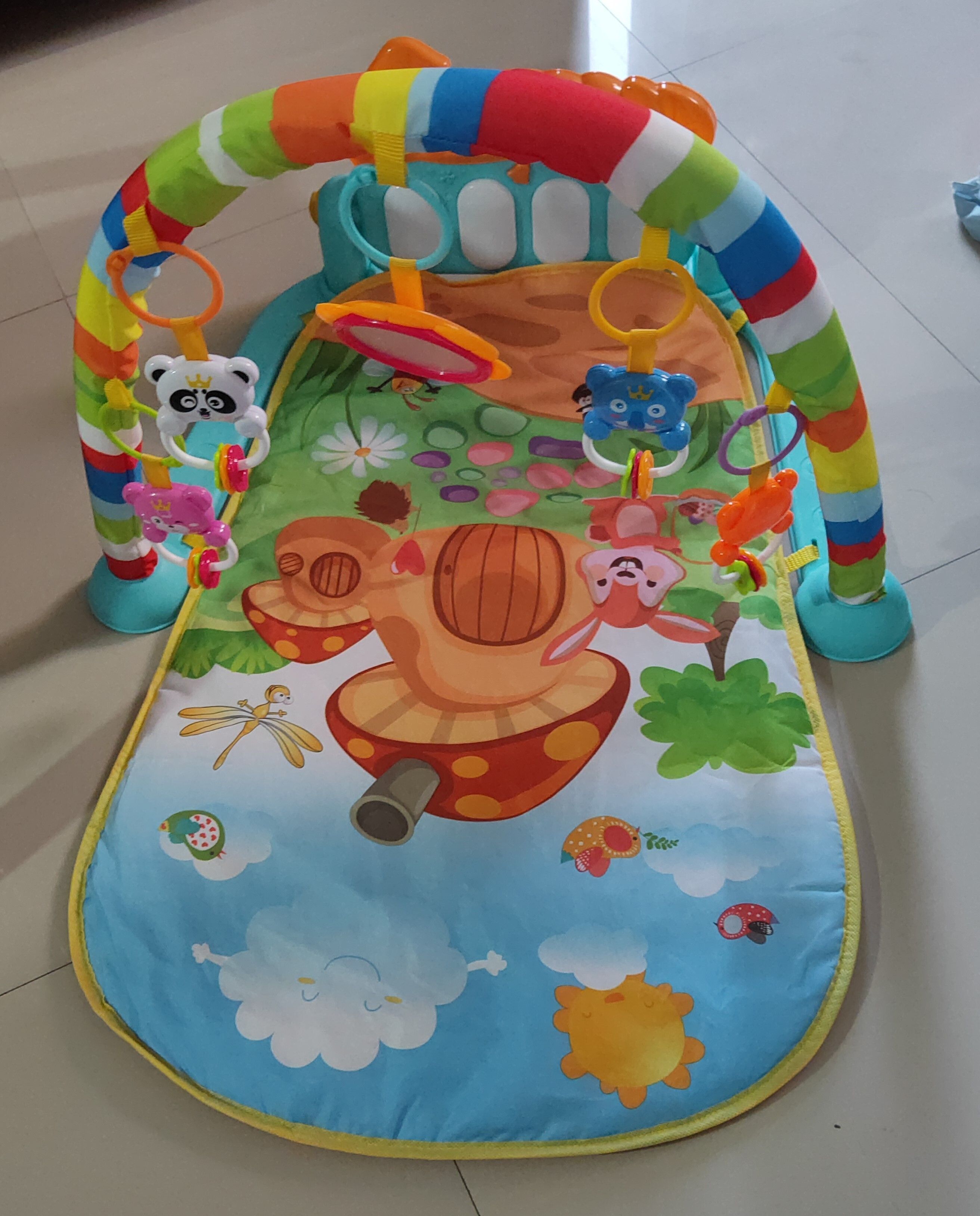 Baby Learning Mat with Kick Piano and Bonus Rattle Toy Set-149-image-36