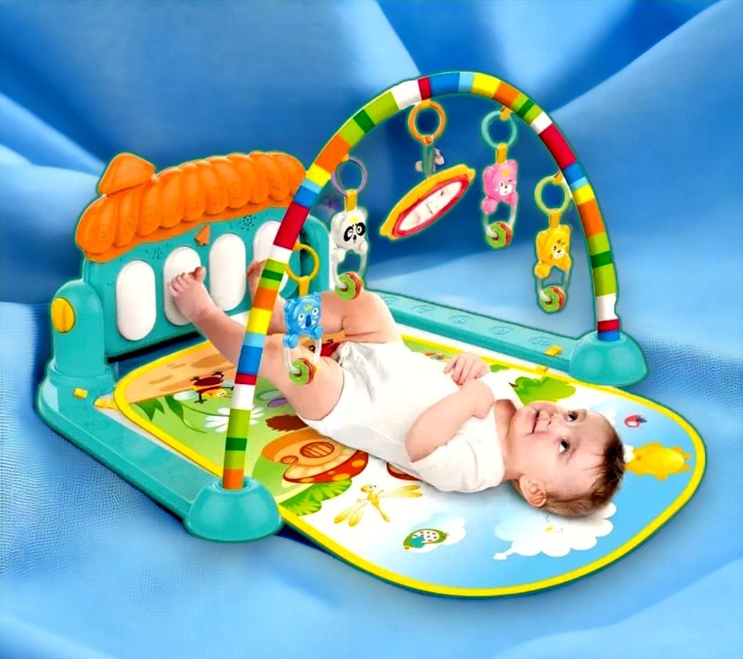 5 in 1 Baby Play Gym & Mat with Musical Piano Keyboard for Infant Newborn Baby