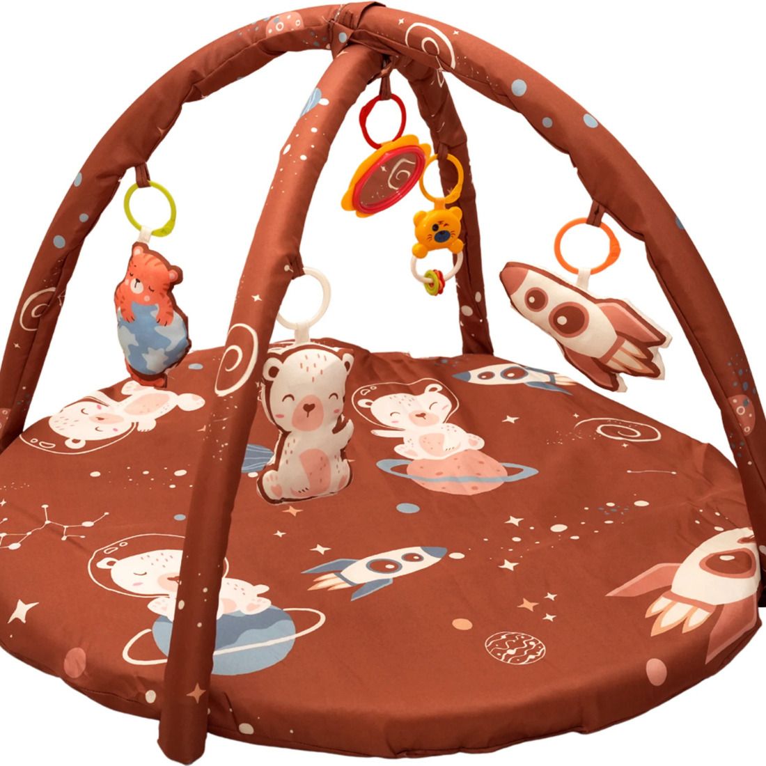 evaan enterprise Baby Play Gym for Babies Activity Play Gym Mat with 5 Hanging Toys-picture-21