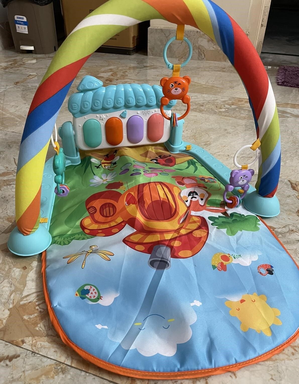 dorytoys Baby Play Gym Mat with Detachable Piano, Lights, and Animal Toys-38-picture-30
