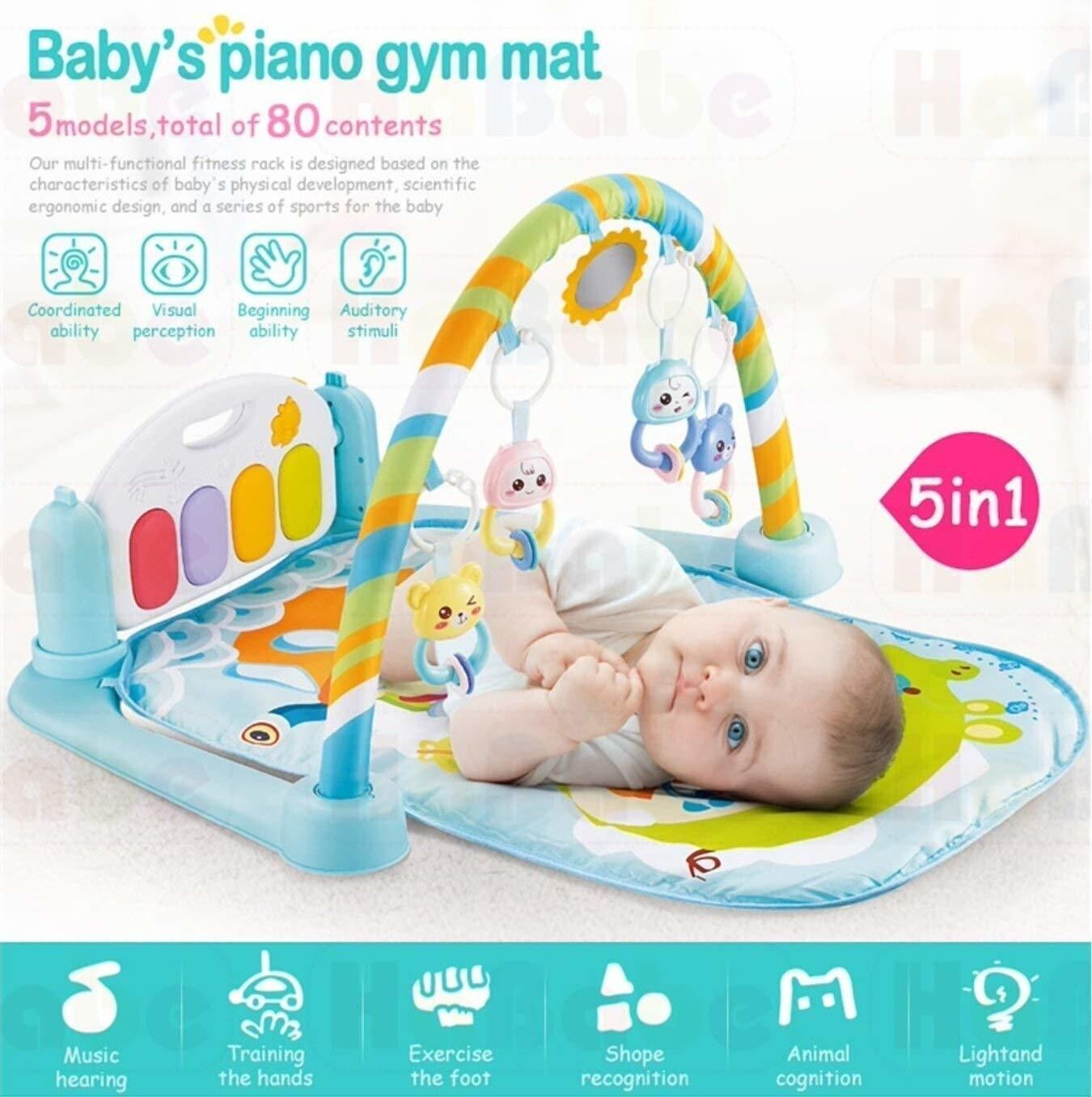High Grade Plastic Piano Baby Gym and Fitness Rack with Rattles toy