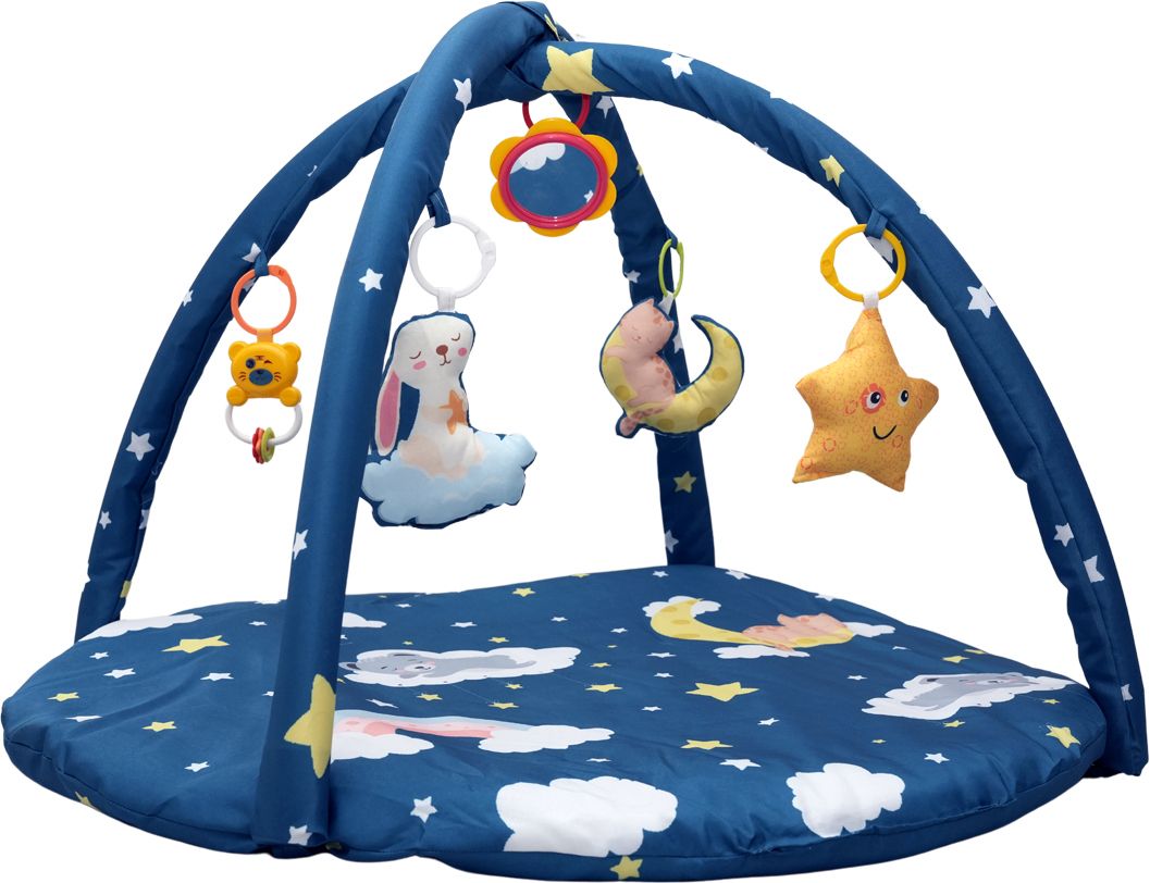 Baby Play Mat Activity Gym Foldable Laying Mat with Hanging Rattles-image-19