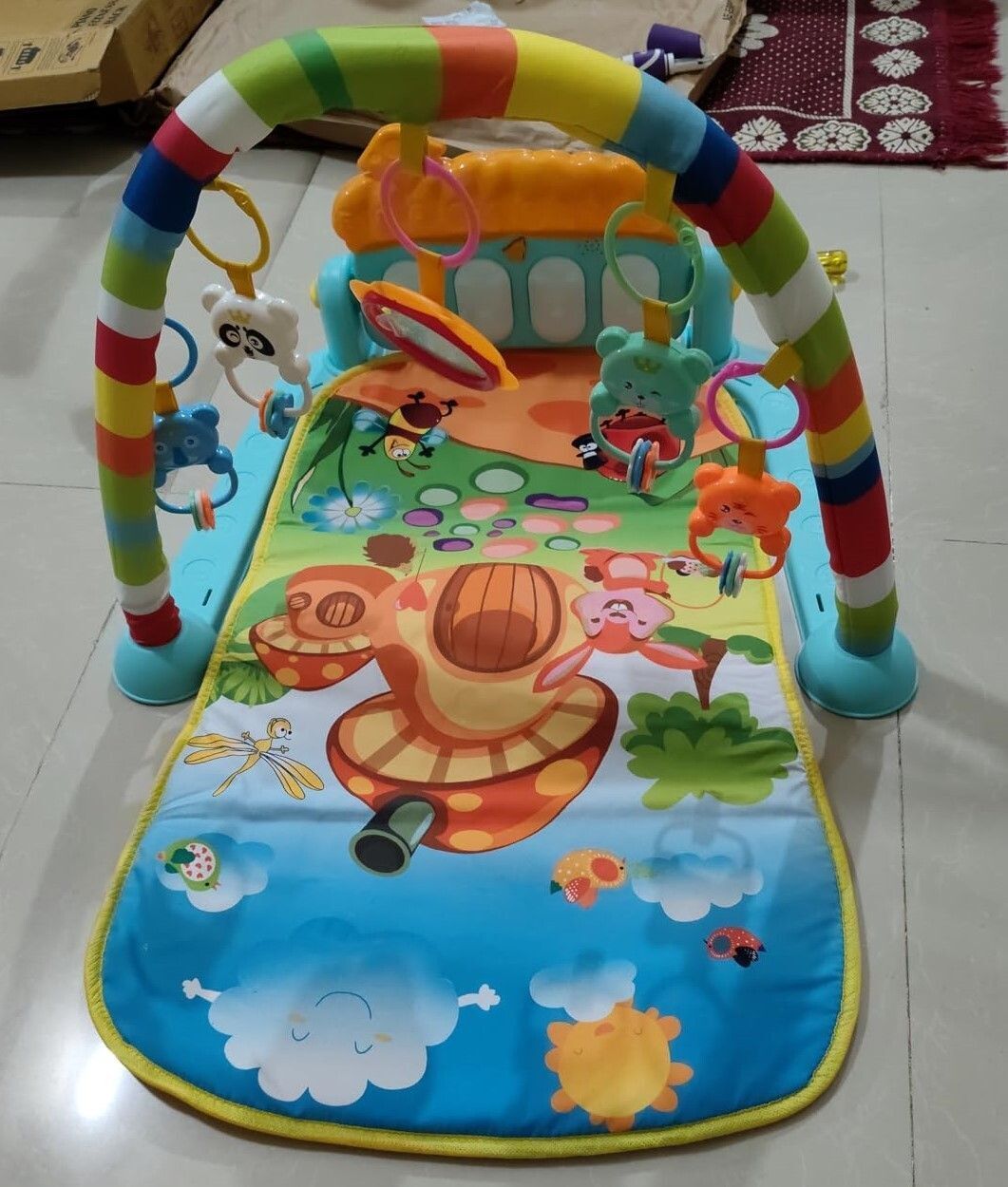 Baby Gym Mat with Piano & Colorful Print-171-image-31