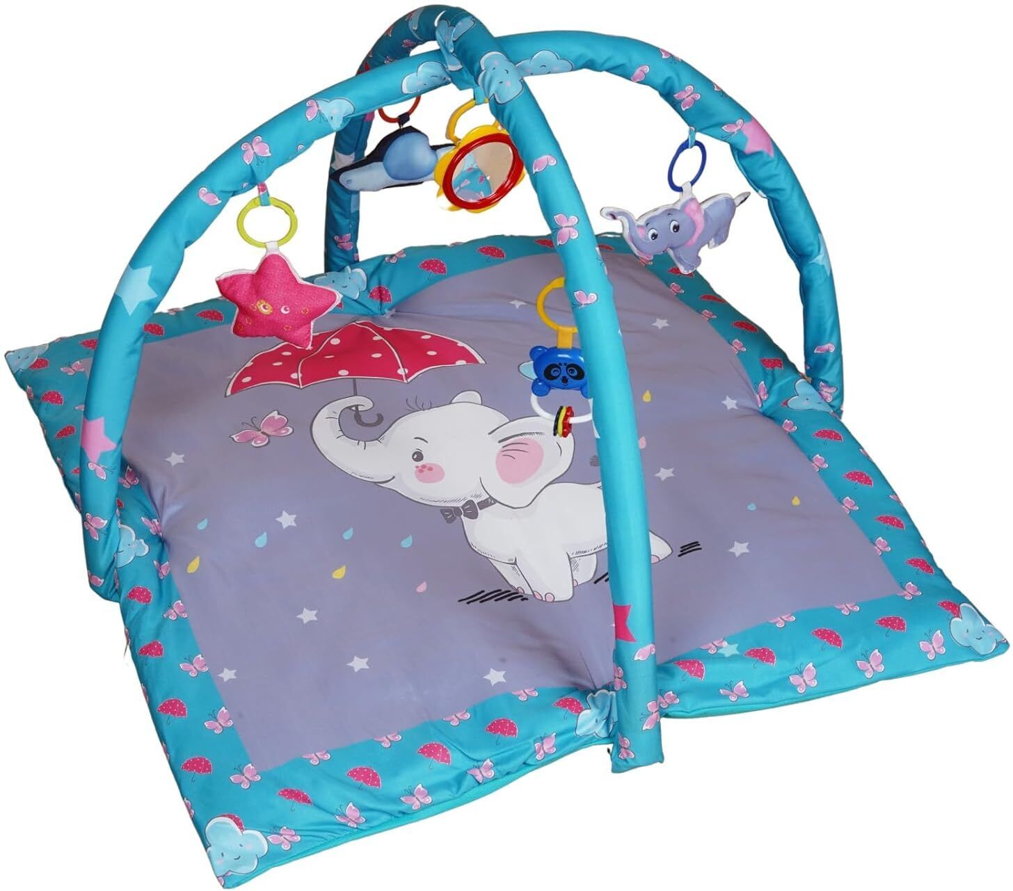 evaan enterprise Baby Play Gym for Babies Activity Play Gym Mat with 5 Hanging Toys-picture-15