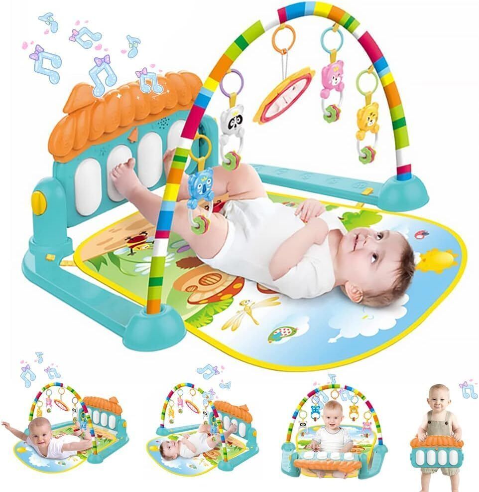 Baby Play Gym Mat and Play Piano for Kids 0-2 Years Lights & Music Activity Toys