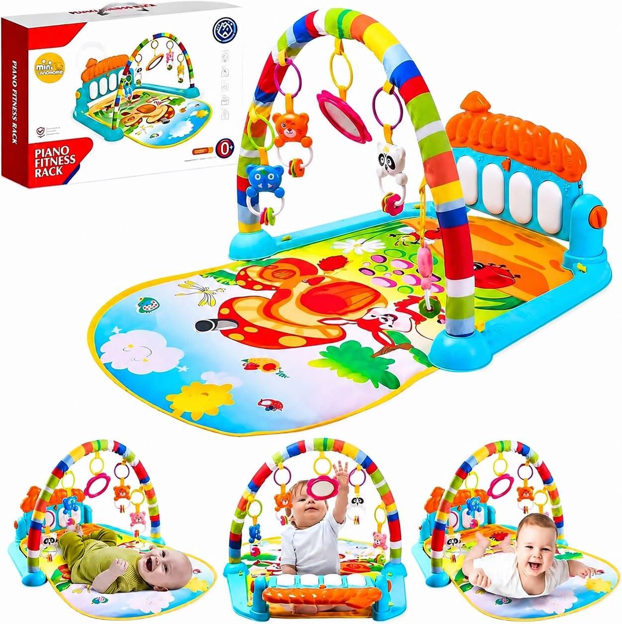 satyamwyn 5 in 1 Indian Musical Keyboard Mat Baby Piano Gym Mat Gym & Fitness Rack-picture-20