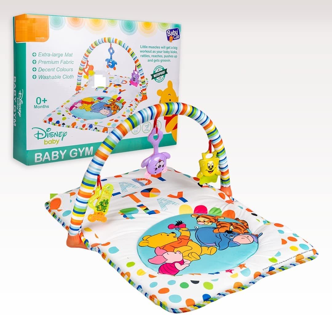 Disney Baby Play Gym Winnie The Pooh with Waterproof Soft Cozy matt-image-0