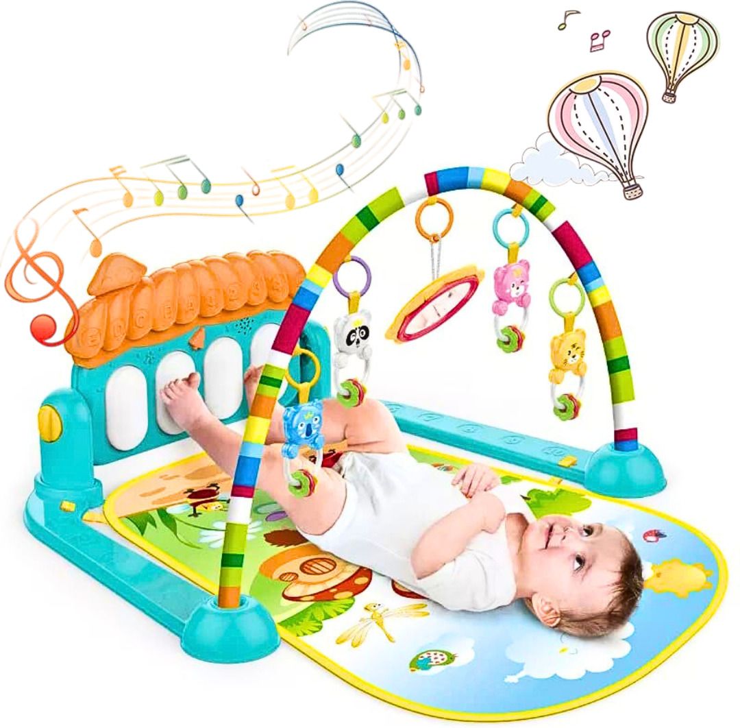 Baby Play Gym Mat And Play Piano for Kids 0-3 Years Lights & Music Activity Toys