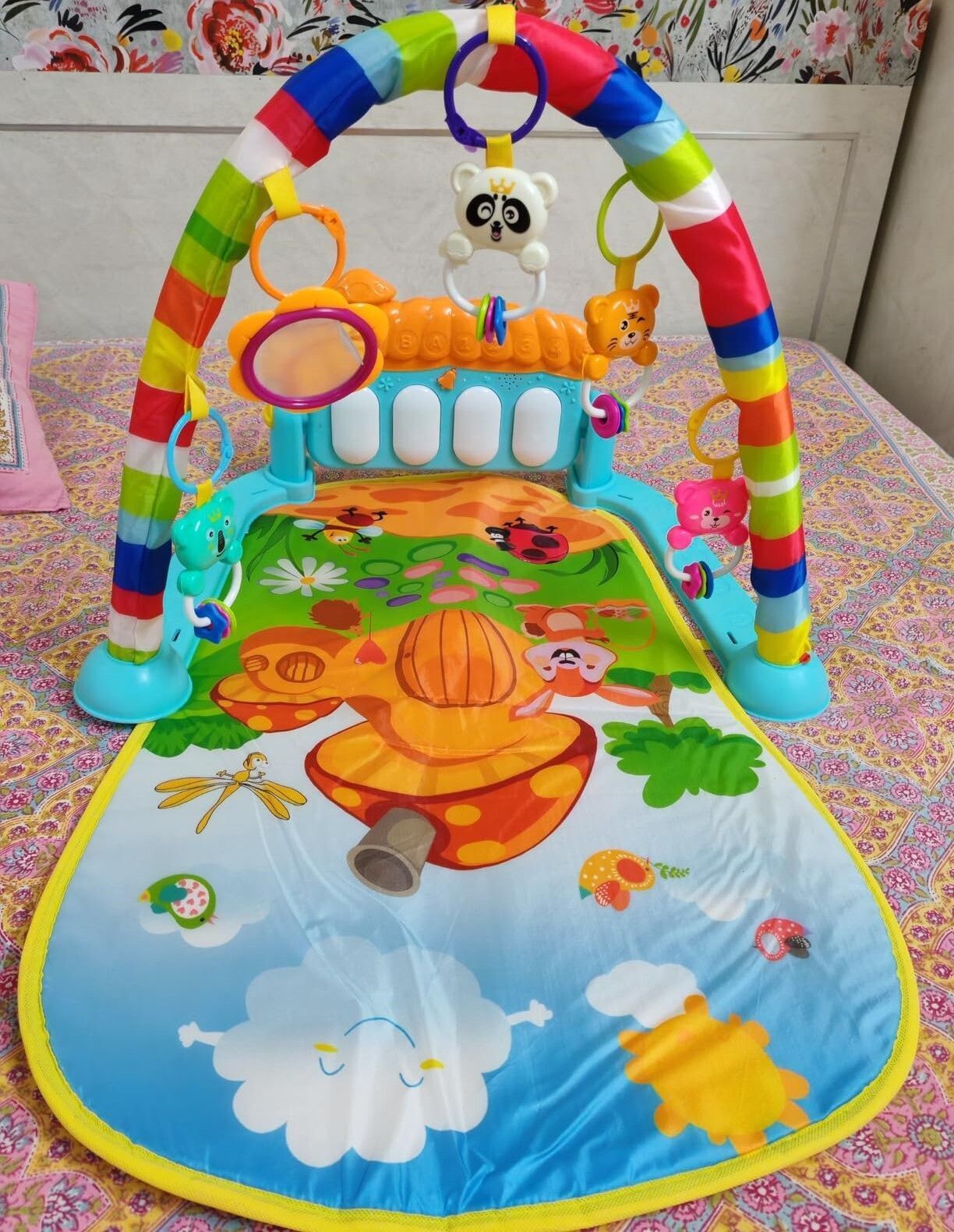 dorytoys Educational Baby Gym Mat with Lights, Sounds & Textured Toys-28-picture-14