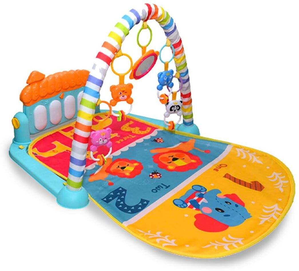 Play Mat Gym & Fitness Rack With Hanging Rattles Keyboard-image-3