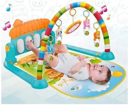 Baby Kick & Play Piano Gym with Colorful Mat, Music, Lights, Hanging Toys-image-32