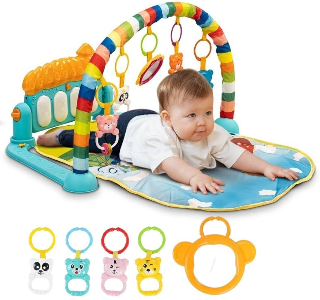 Baby Piano Gym Mat - Kick and Play Musical Keyboard Mat Pack of 1 Rattle-image-47