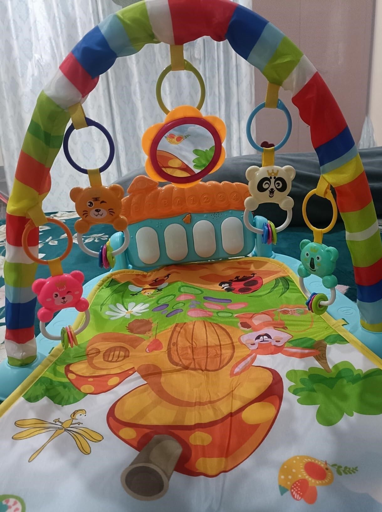dorytoys 2-in-1 Baby Activity Gym with Music Mat & Hanging Teethers-132-picture-19