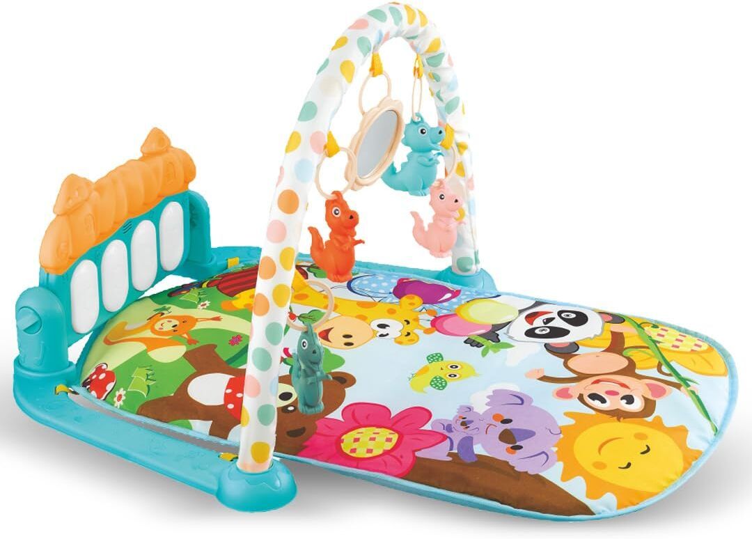 Baby Play Gym and Play Mat Newborn Activity Gym Lay & Play 5 in 1 Fitness Music