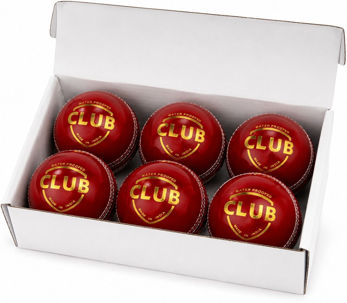 ssi pack of 6 Red Leather ball 2 pieces Cricket Leather Ball-picture-35