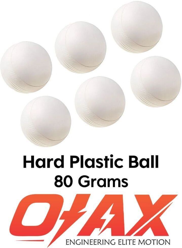 6 White Cricket Training Ball, 80 Gram Plastic Ball Standard Bail-image-42