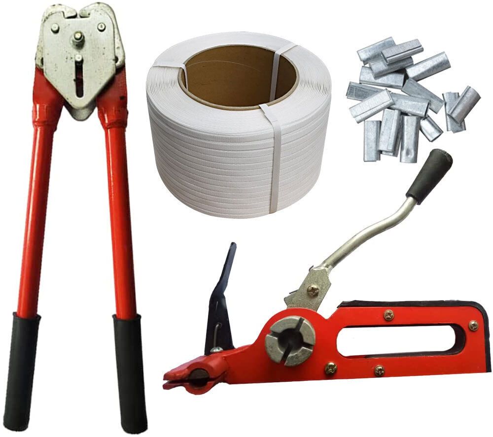 b k jagan and co Strapping Packing Tool Kit (Ratchet Tensioner, Crimper, PVC STRIP AND 400 CLIPS) combo tool Manual Crimper-picture-14