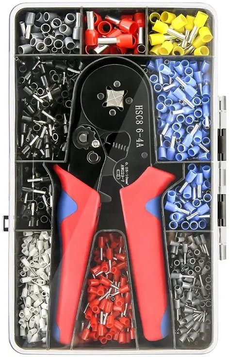 HSC8 6-4A 0.25-10mm2 ELECTRIC TOOLS Set Cord End Crimpar 1200 Ferrule 6-4 Wire Terminal Crimping Tool Plier Kit Manual Crimper-image-31