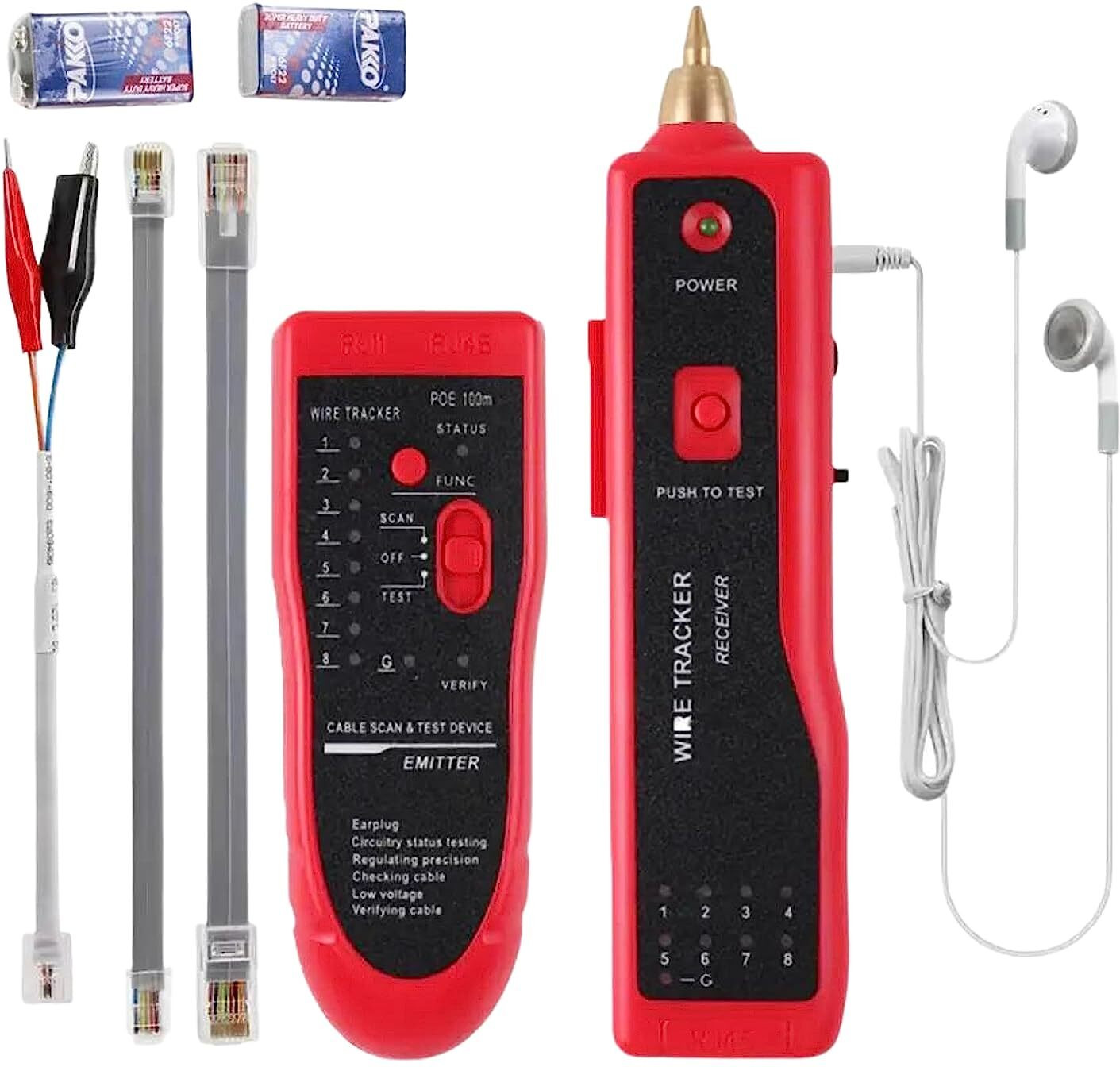 coolcold Wire Tracker, Ethernet RJ11 RJ45 CAT5/5e CAT6 LAN Cable Tester Electronic Components Electronic Hobby Kit image 1
