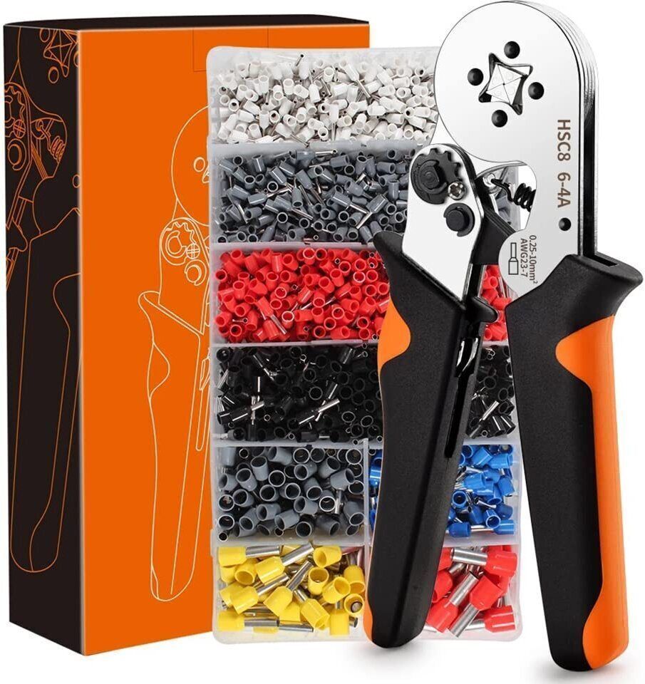 Crimping Tool Kit with 1200PCS Wire End Ferrules & Crimper Plier wire crimping tool kit Manual Crimper-image-6