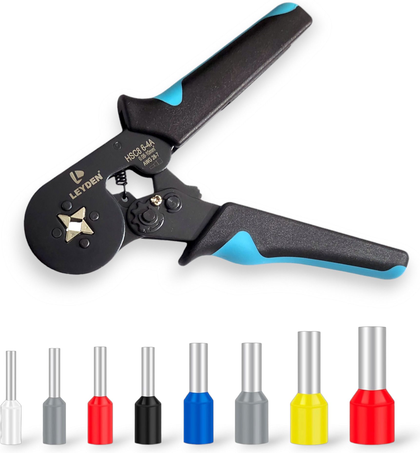 leyden HSC8 6-4A With 1400 Pcs 0.5-10mm² Assorted Ferrule End Terminal With Ferrule Crimping Tool Manual Crimper-picture-24