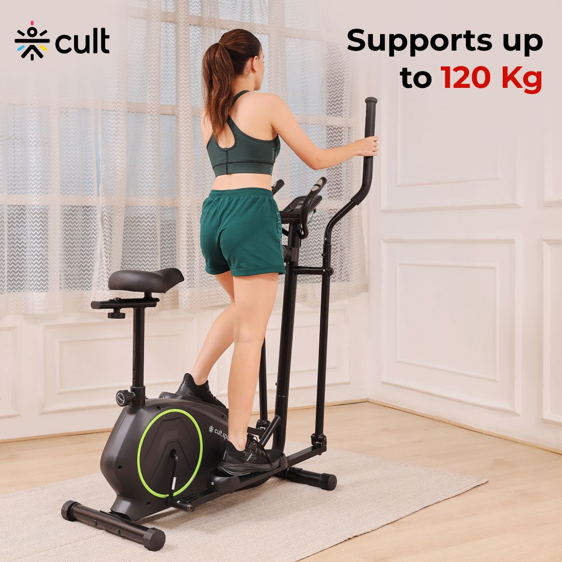Smartcross Bern Elliptical for Home Use | Max Weight:120Kg | Magnetic Resistance Cross Trainer-image-36
