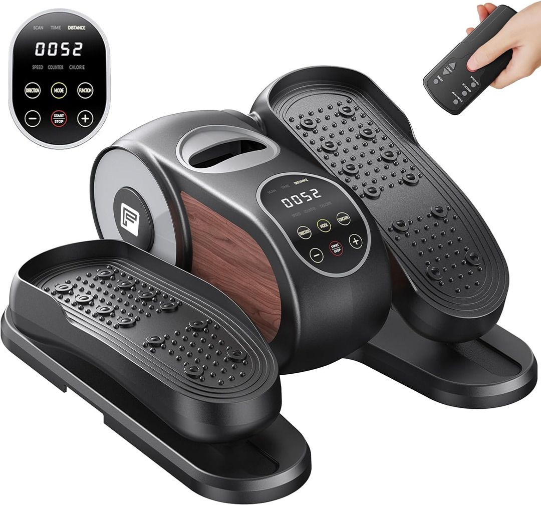 Under Desk Elliptical Machine Pedal Exerciser 12 Speeds, LCD Display & Remote Cross Trainer-image-25