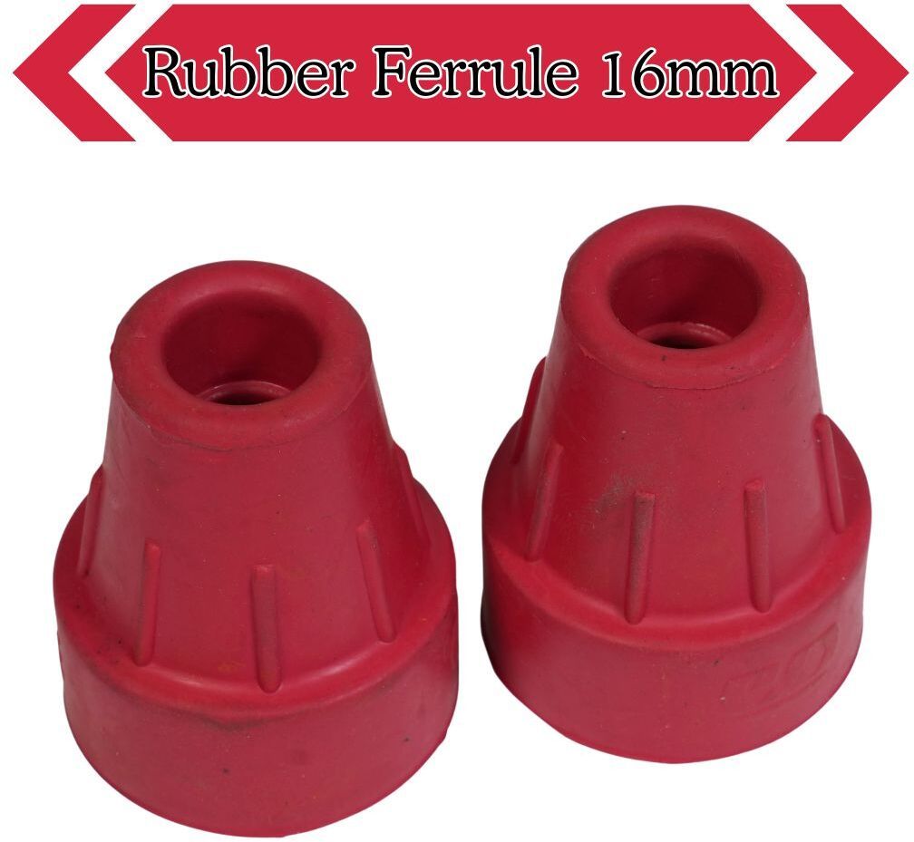 16mm Red Rubber Ferrule for Walking Stick Forearm Crutch Pad-image-16