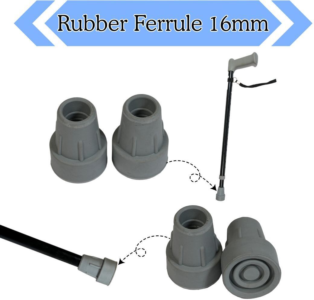 sunbeam 16mm Grey Rubber Ferrule Forearm Crutch Pad-picture-40