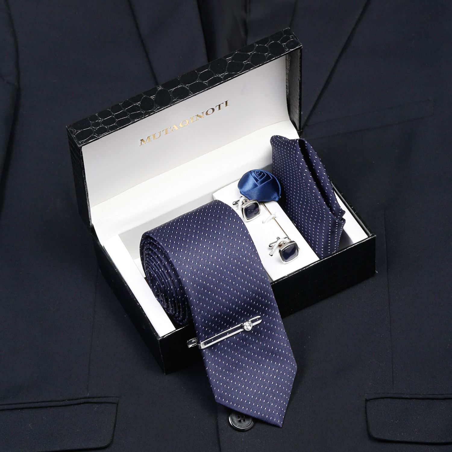MUTAQINOTI Silk Tie & Cufflink-picture-21
