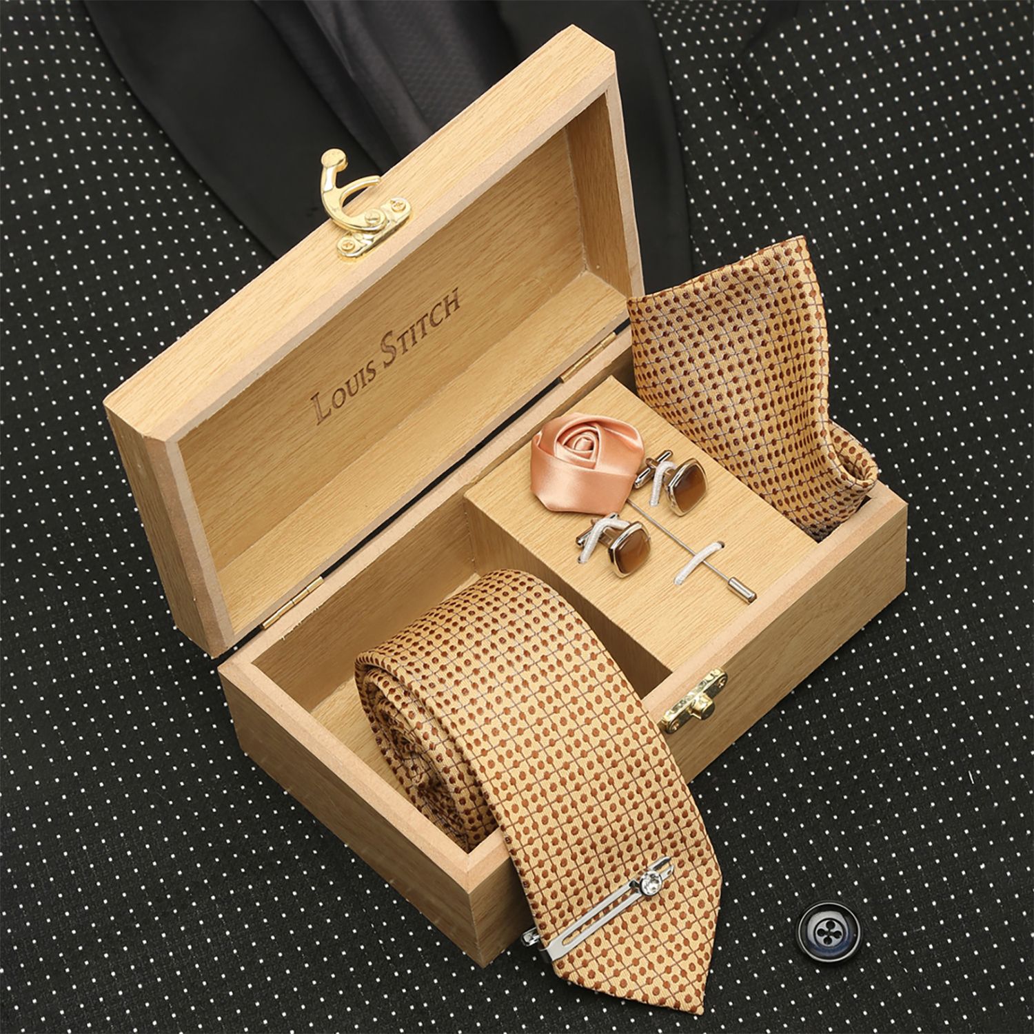 LOUIS STITCH Silk Tie & Cufflink-picture-27