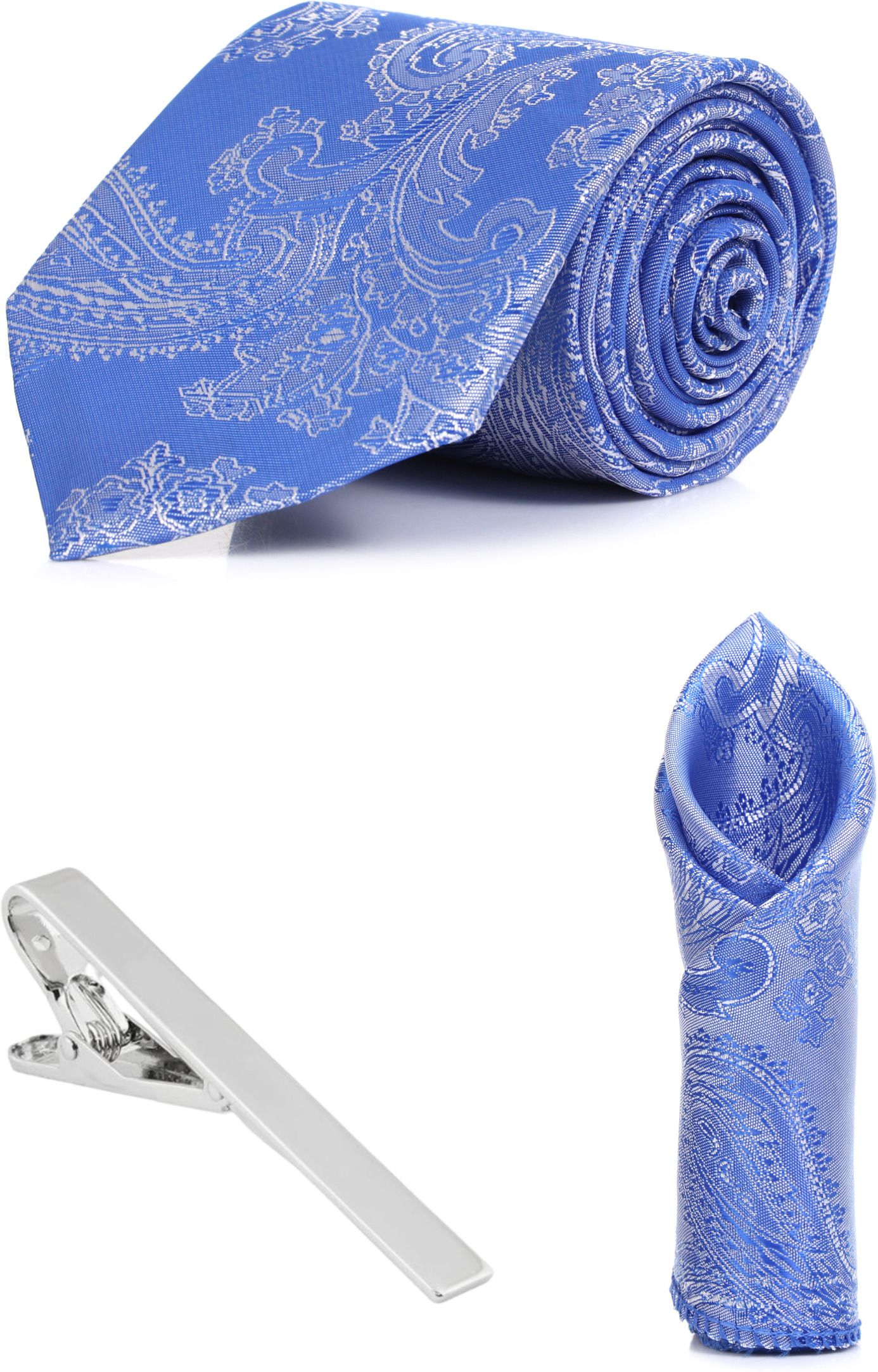 RANDOME STRIPE Satin Cufflink & Tie Pin Set