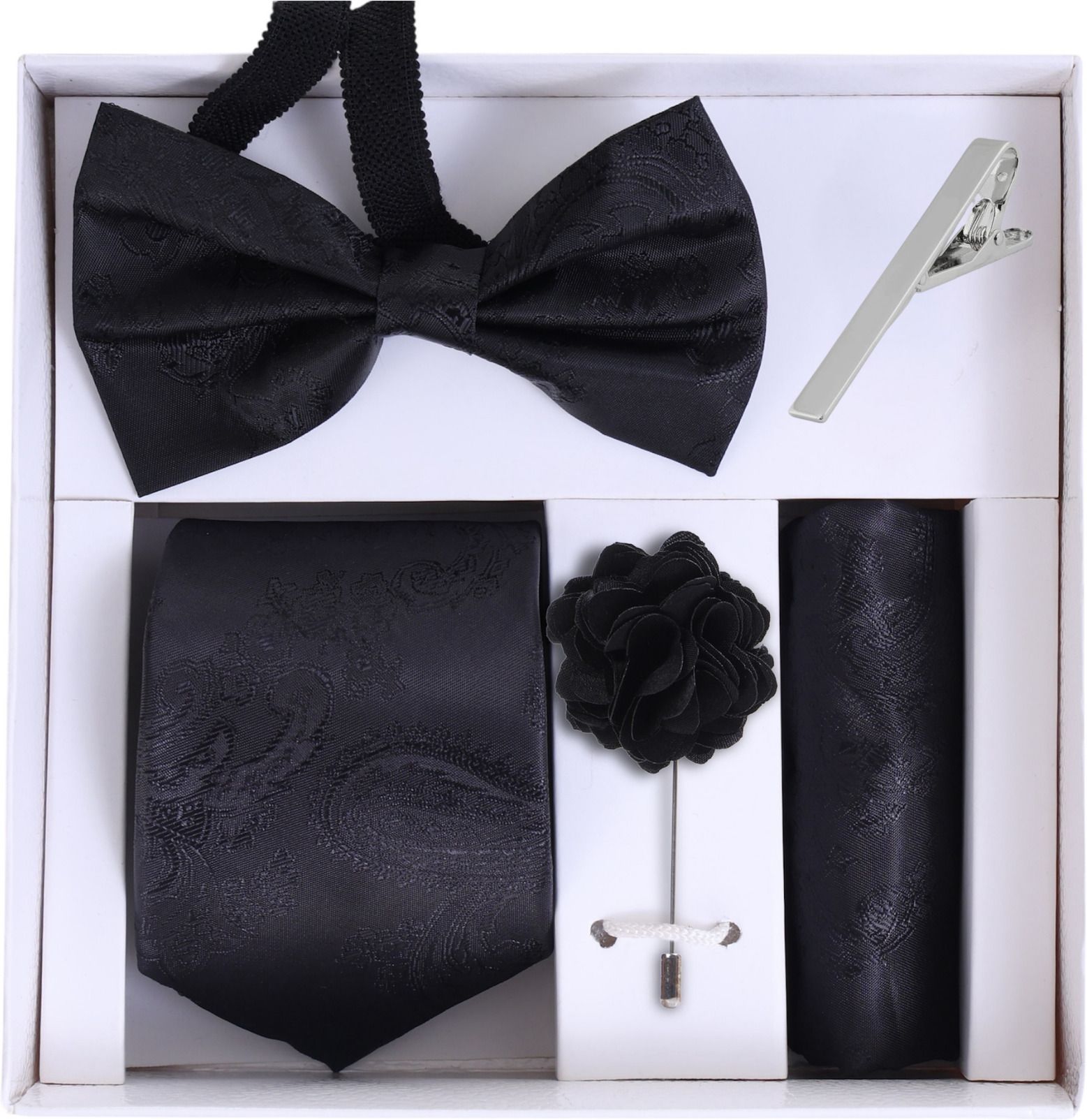 RANDOM STRIPE Satin Cufflink & Tie Pin Set-picture-10