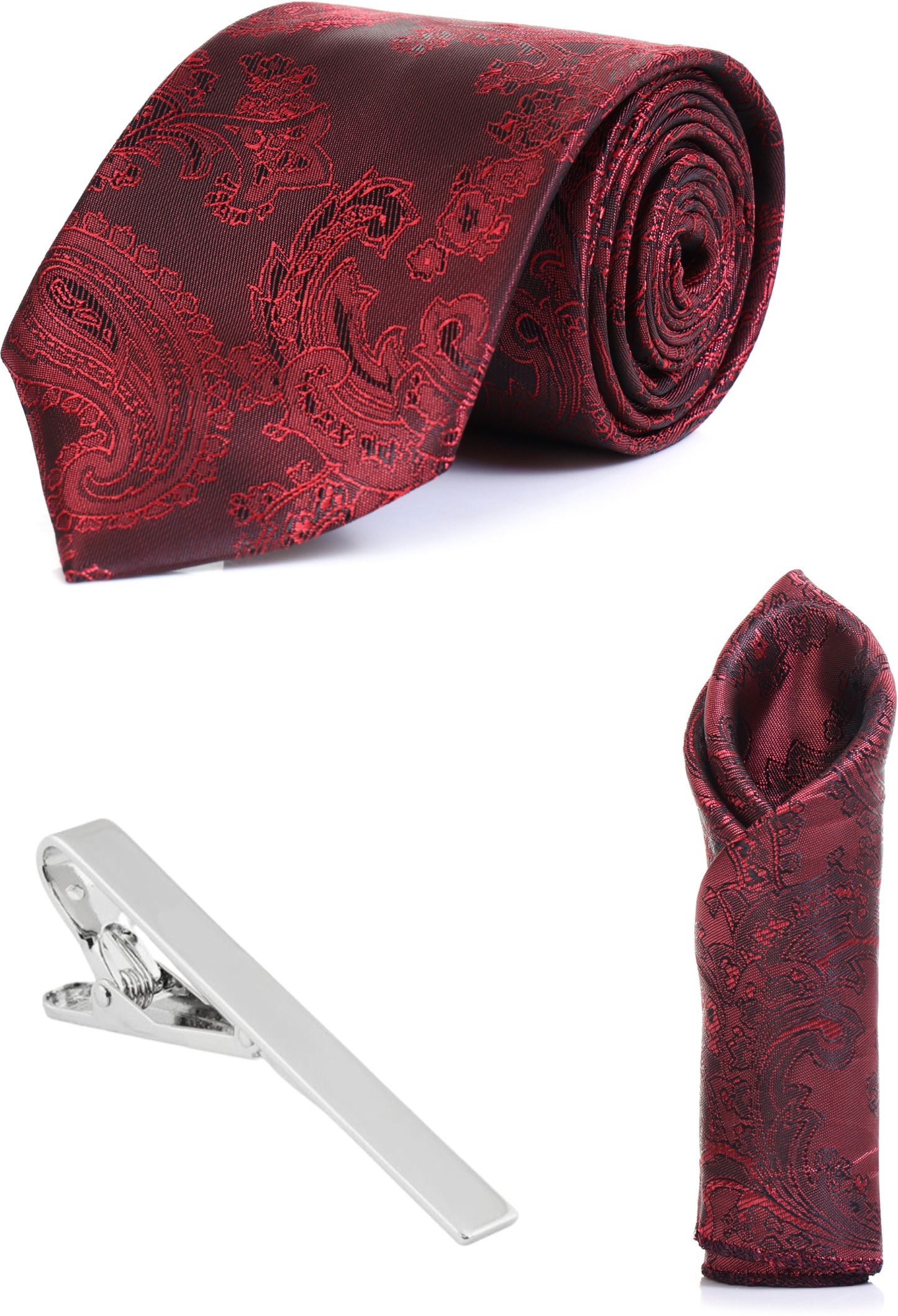 RANDOME STRIPE Satin Cufflink & Tie Pin Set