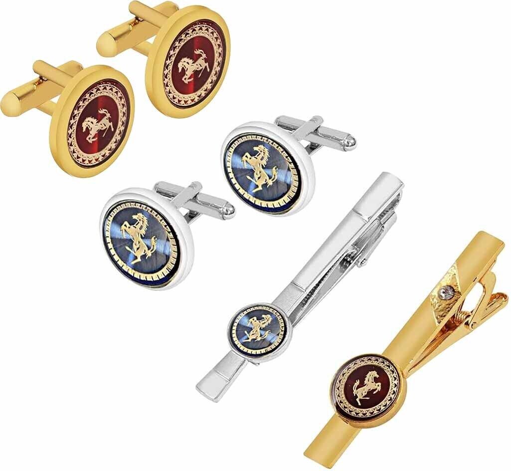 shivay Stainless Steel Cufflink & Tie Pin Set-picture-10