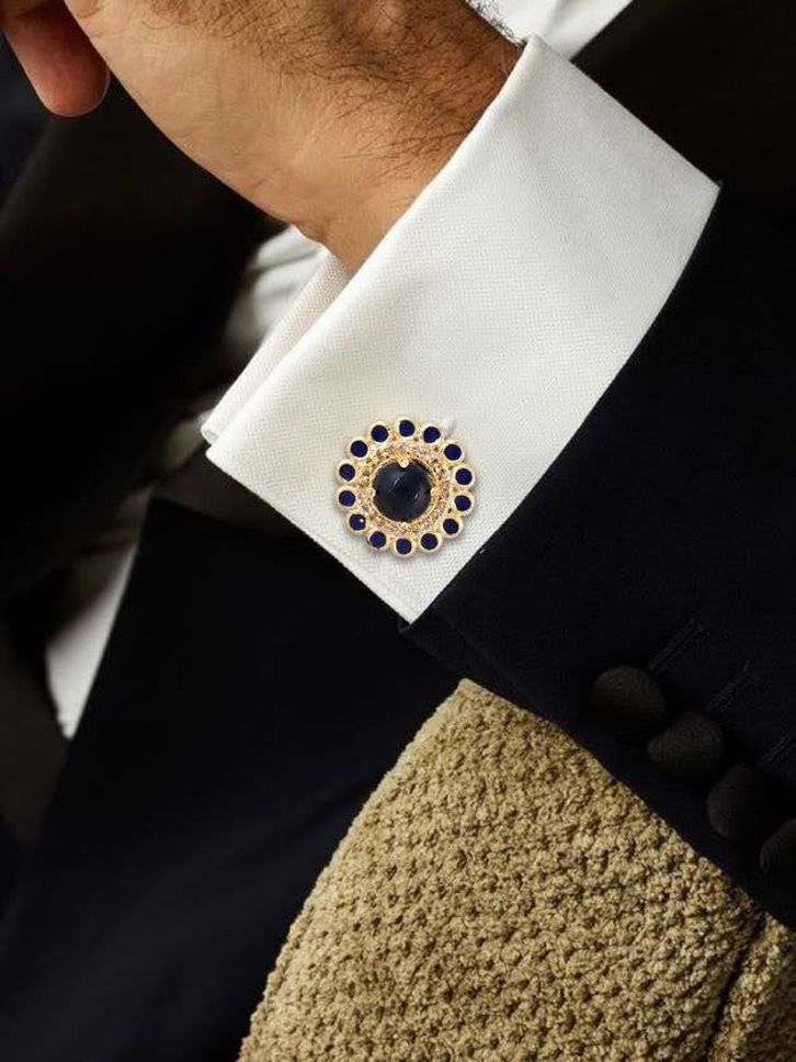 House of Pataudi Brass Cufflink-image-4