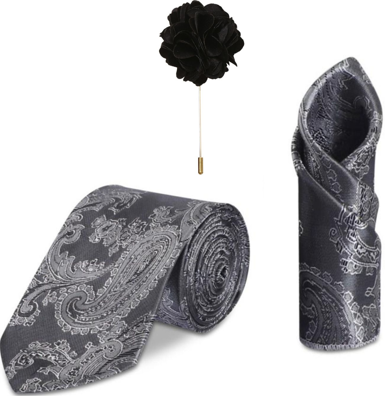 RANDOM STRIPE Satin Tie Pin Set