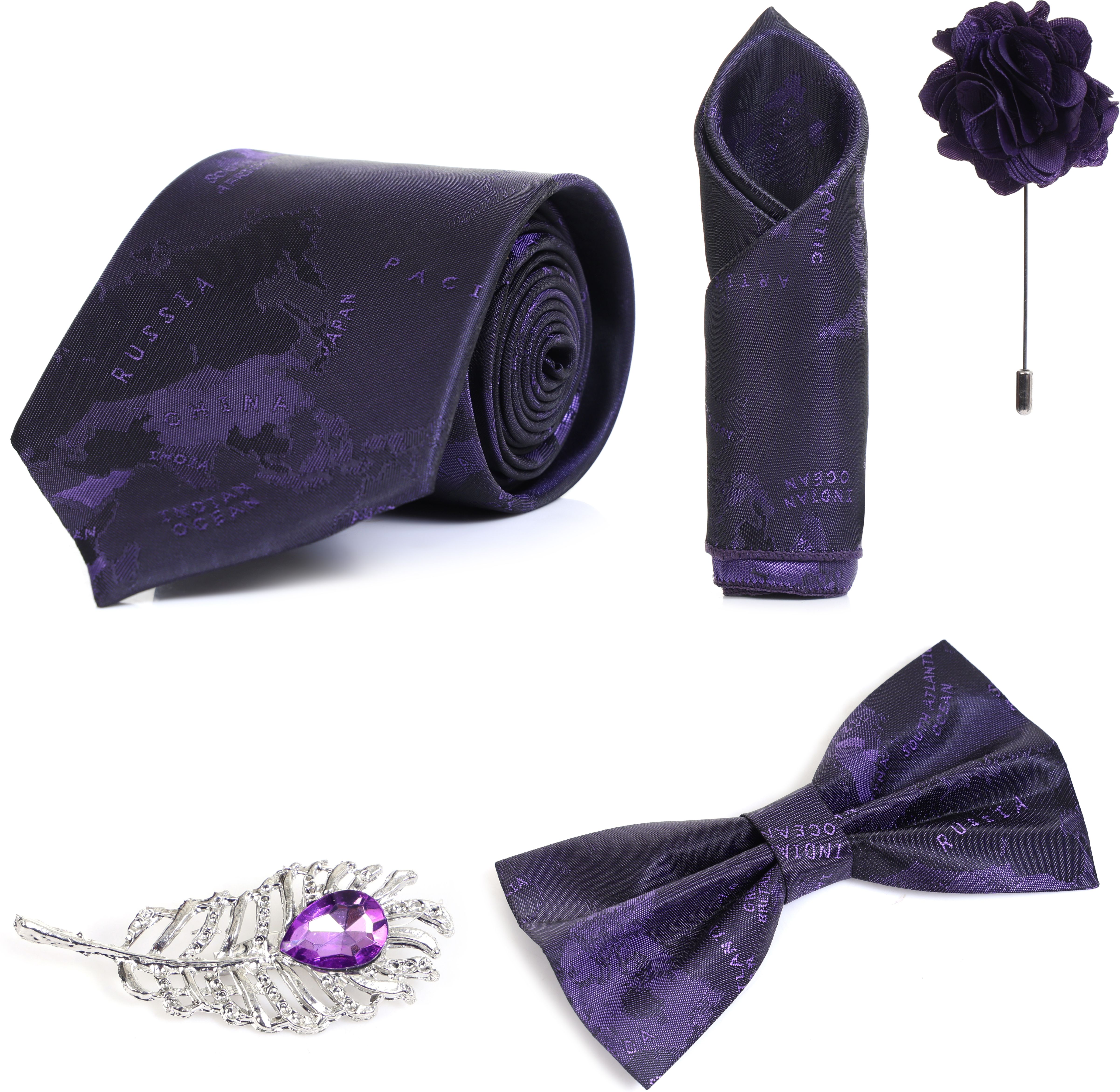 RANDOM STRIPE Alloy Cufflink & Tie Pin Set-picture-12