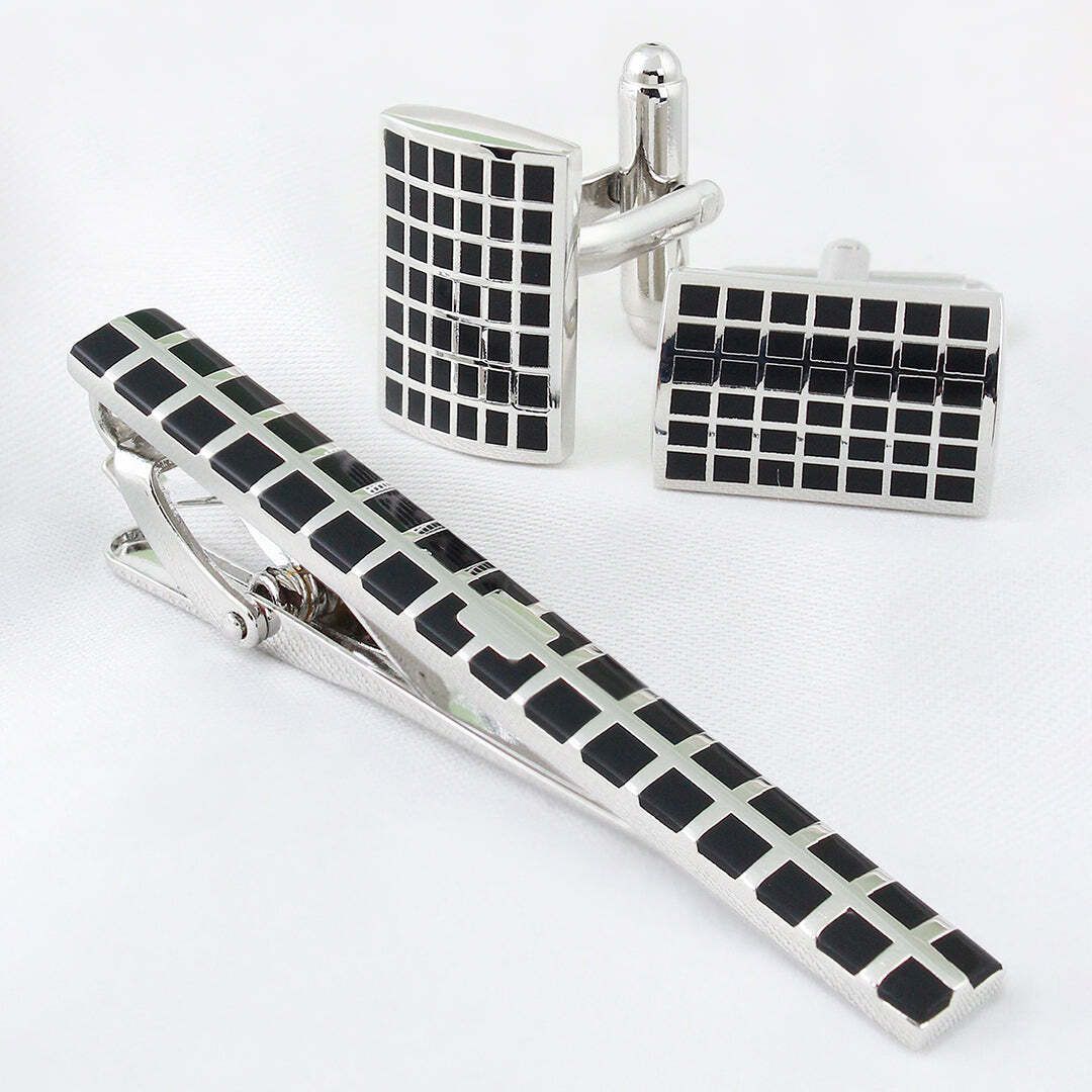 PELUCHE Enamel, Brass Cufflink & Tie Pin Set-picture-17