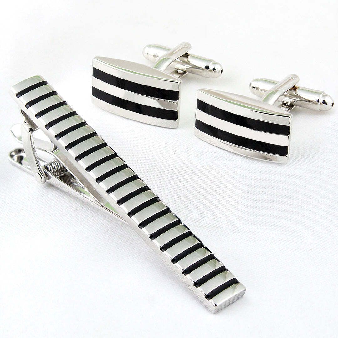 PELUCHE Enamel, Brass Cufflink & Tie Pin Set-picture-18
